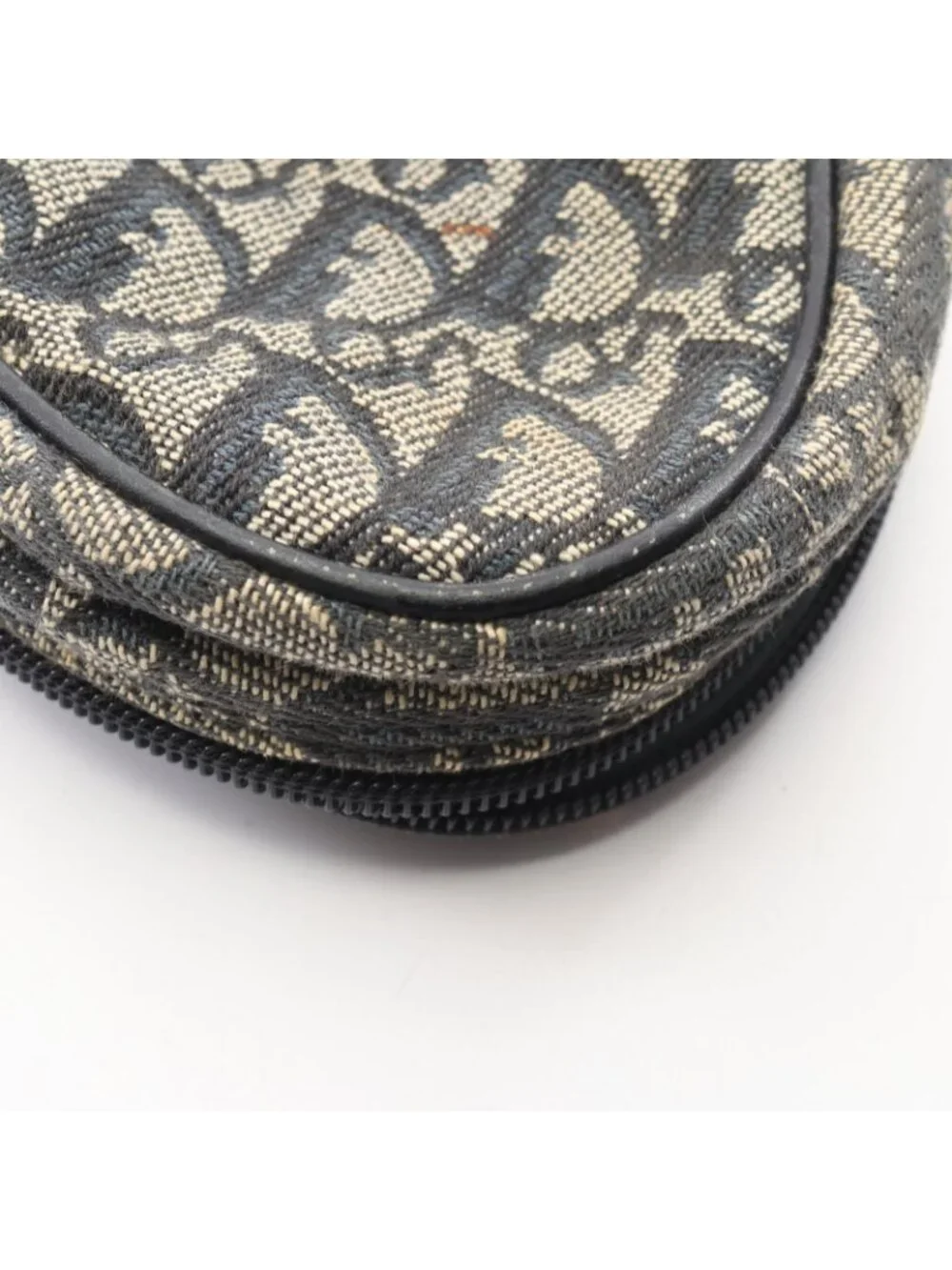 Dior Pouch Trotter Saddle Navy Canvas Leather